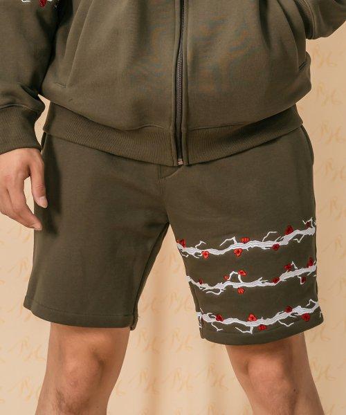 [Ashih] ASH21-02P/K 梅3本ライン トレーニングセットアップ ボトムス KHAKI ASH21-02P/K