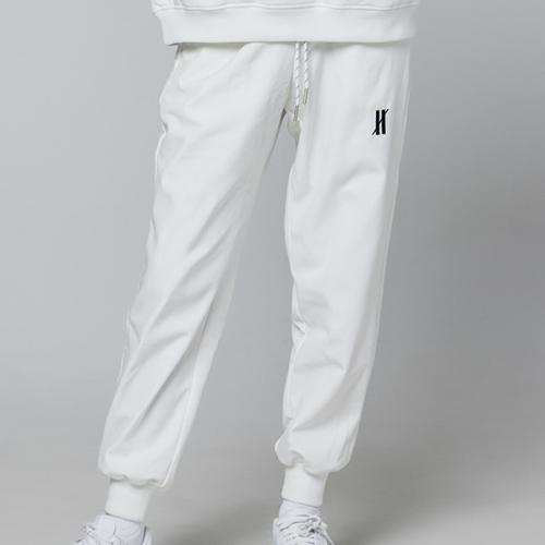 [오버셔] 機能性裏起毛ウォームアップ 9分丈パンツ ホワイト (男女兼用) 0123