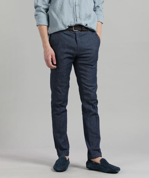 [빠니깔레] コットン スリムフィット チノパンツ [ネイビー] F-SCPT14
