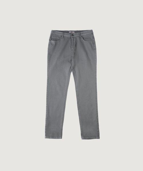 [빠니깔레] スリムフィット ツイル チノパンツ [グレー] F-SCPT57