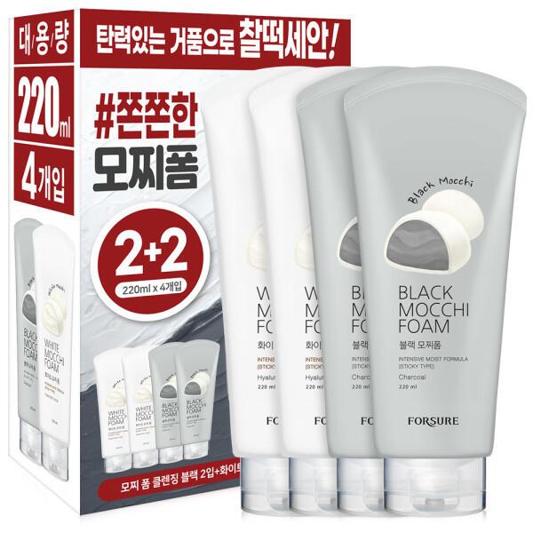 포슈어 모찌 폼클렌징 220ml, 4개