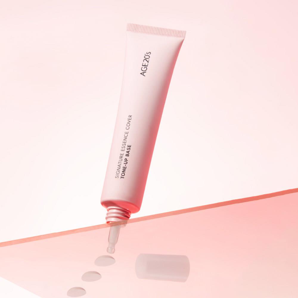 age 20's SIGNATURE ESSENCE COVER TONE-UP BASE ピンク 40ml (SPF35, PA++)
