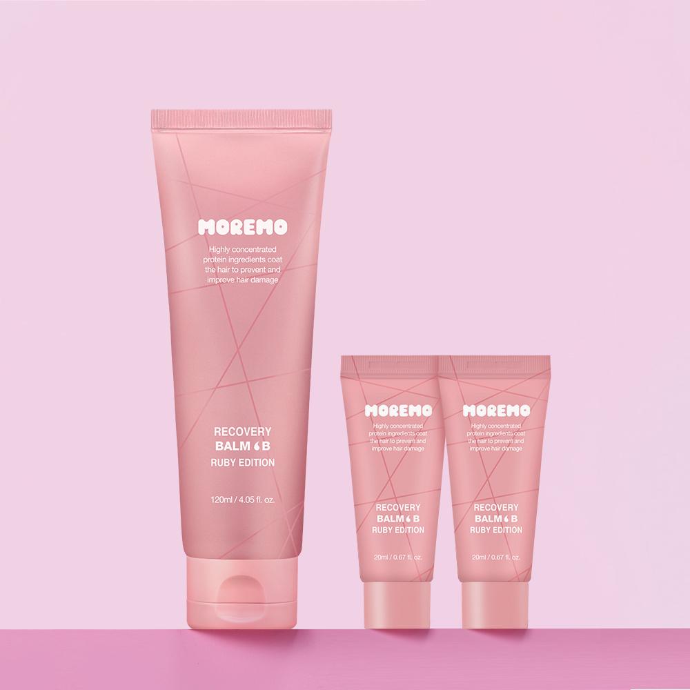 MOREMO RECOVERY BALM B Ruby Edition 120ml+20mlx2p ノンウォッシュ トリートメント ヘアバーム