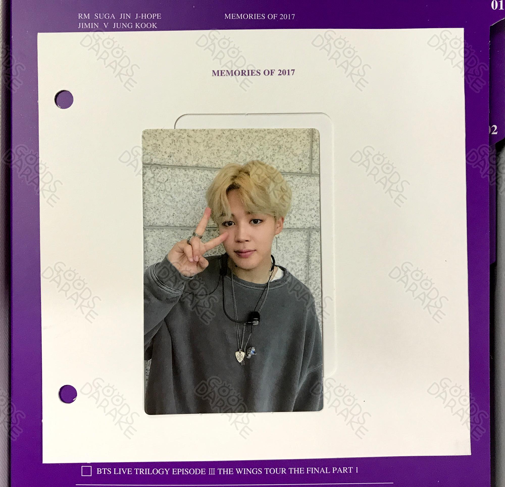 BTS MEMORIES 2017 JIMIN ジミン フォトカード