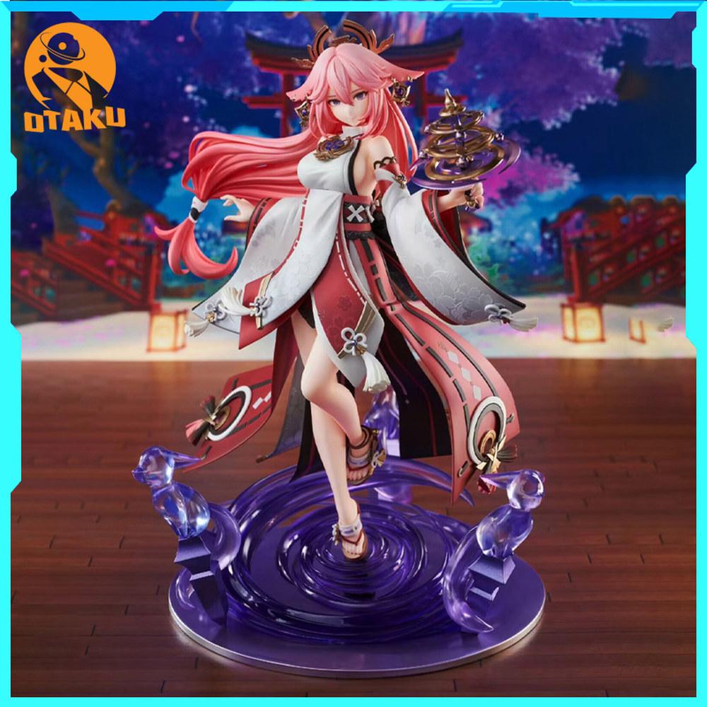 コレクションフィギュア げんしんインパクト Yae Miko (八重桜) 美品 PVC 置物 桌面 (デスク) アクションフィギュア