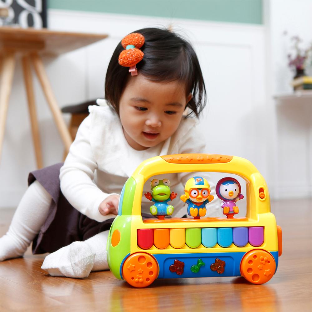 ミュージカルバス 国民 ポロロおもちゃ 音の出る 2歳 赤ちゃんおもちゃ 甥/姪 プレゼント - Image 1