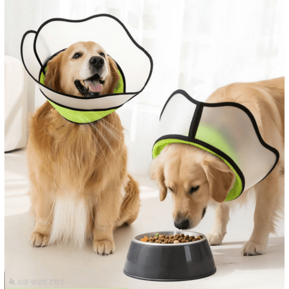 ゼロフィット ペット用 プロテクトネックカラー 子犬 猫 動物病院 避妊/去勢用 ネッククッション 漏斗 1個 ミストグレー M