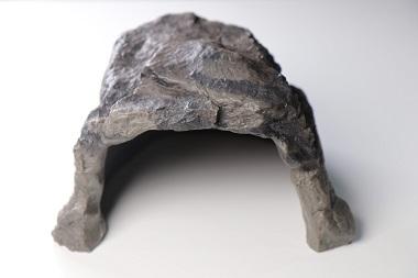 [THE] 石ころ爬虫類隠れ家 (中) / リクガメ トカゲ ビアードドラゴン 爬虫類用品 エサ皿