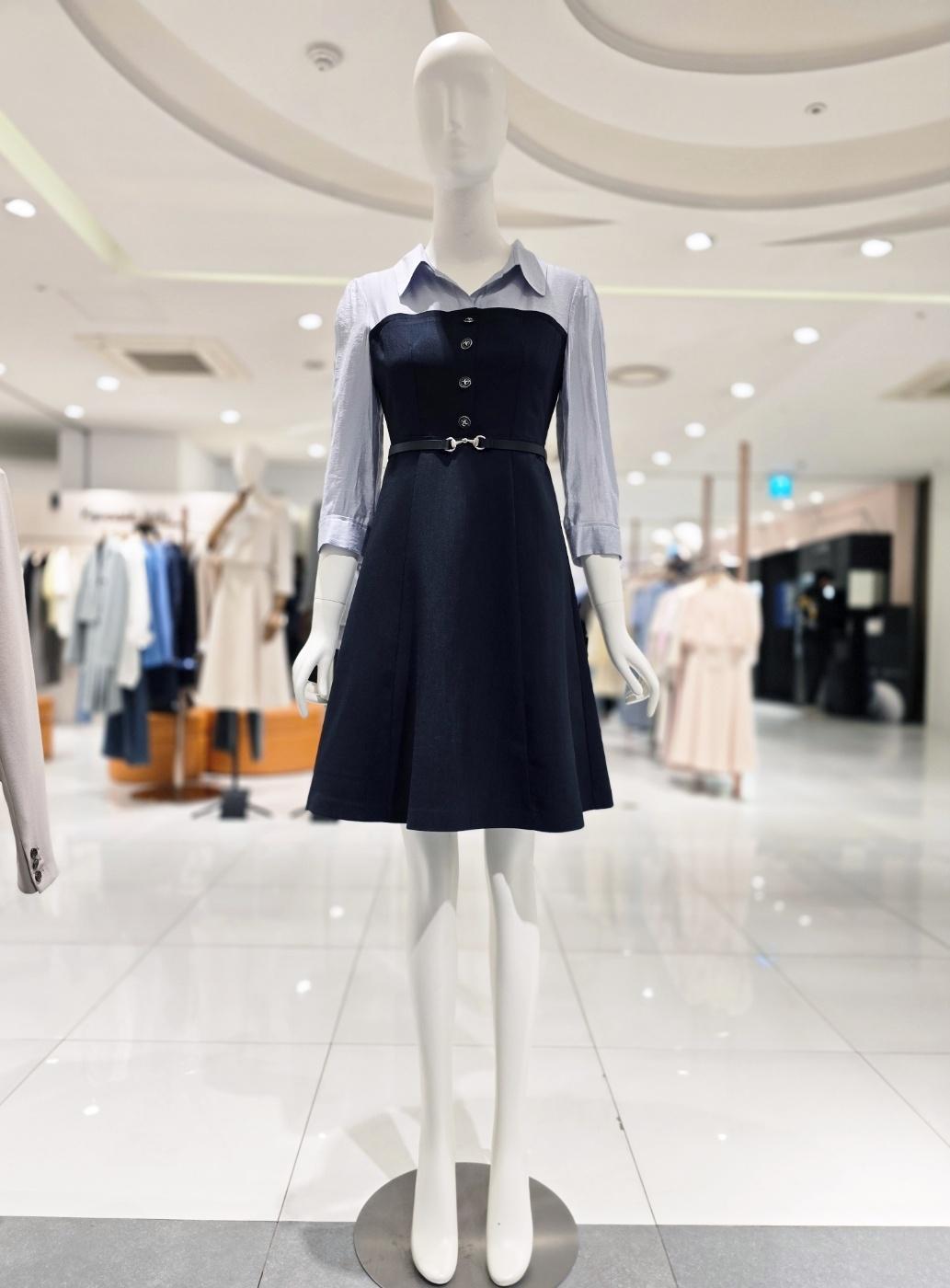 SOUP カラー ブロッキング ツーインワン タイ ワンピース SB4OPM2