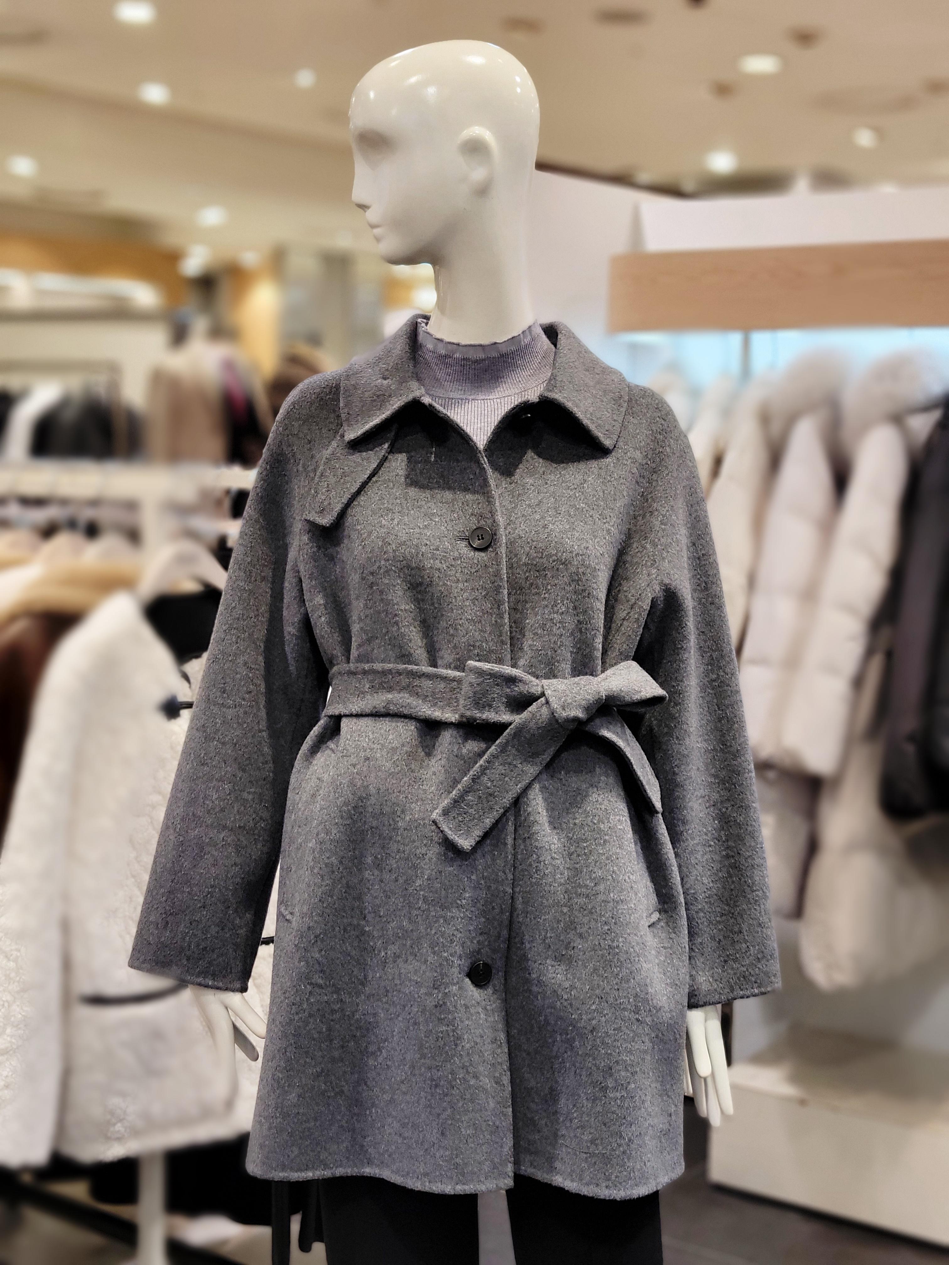 VISIT IN NEWYORK グースダウンライナー ベルト付き ハーフコート VBCHC92