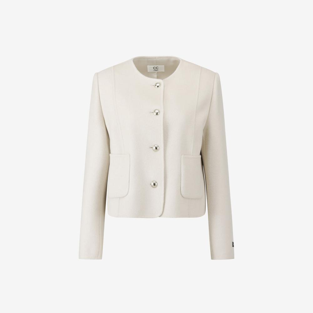 C'EST MOISEULLE カシミヤ ブレンド カラーレス ハンドメイド ジャケット C254MSG151