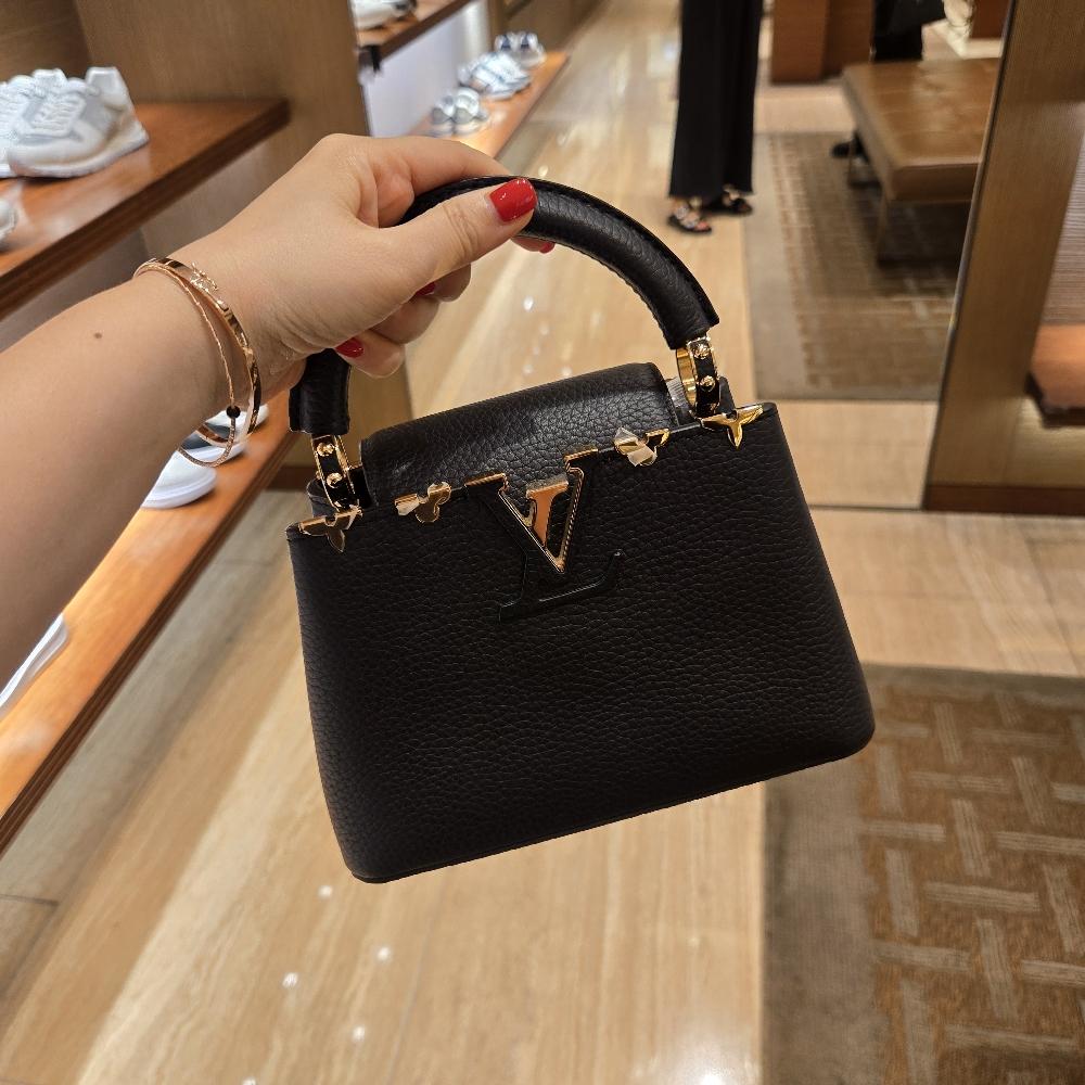 LOUIS VUITTON トートバッグ カプシーヌ ミニ フラワー クロスボディバッグ 国内百貨店 M11342