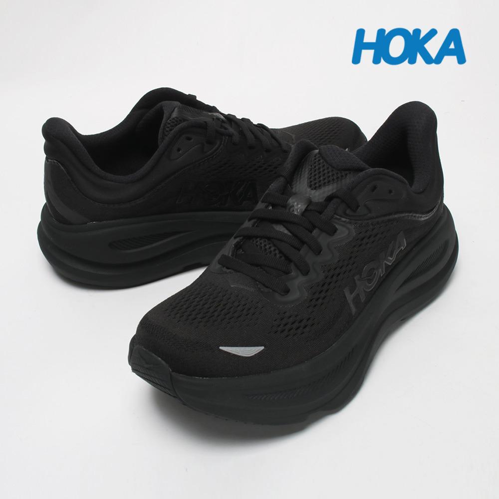 HOKA スニーカー BONDI 9 WIDE レディース ブラック 1162014-BBLC