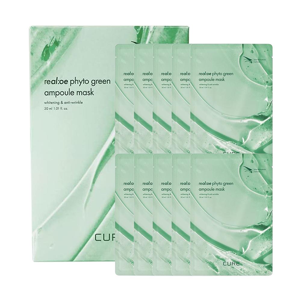 Kim Jeong Moon Aloe フィトグリーン アンプルマスク 10枚, 2個