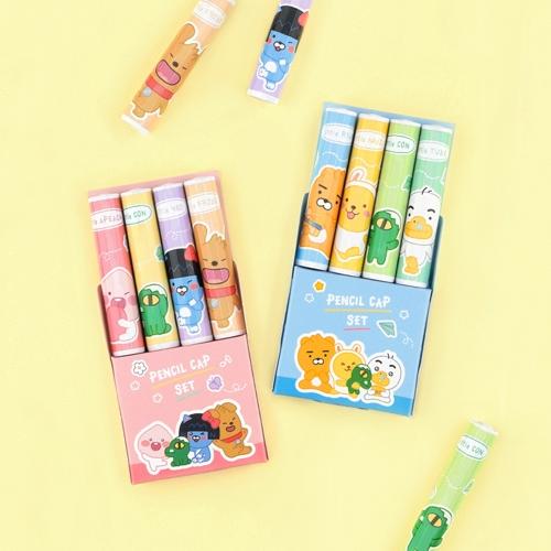 Little KAKAO FRIENDS 4本 鉛筆キャップ セット
