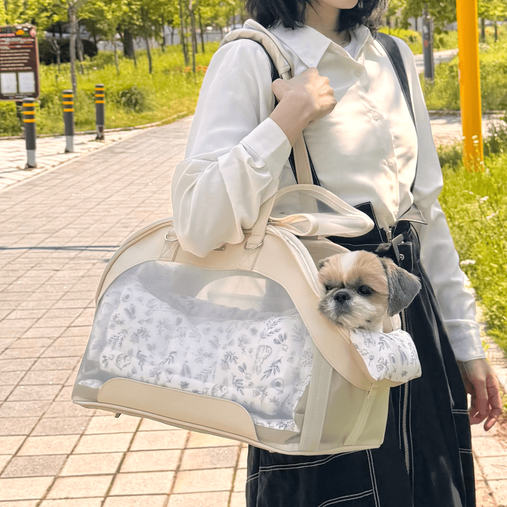 犬用バッグ メッシュショルダーバッグ ペットキャリー 夏 キャリア 猫用キャリー M