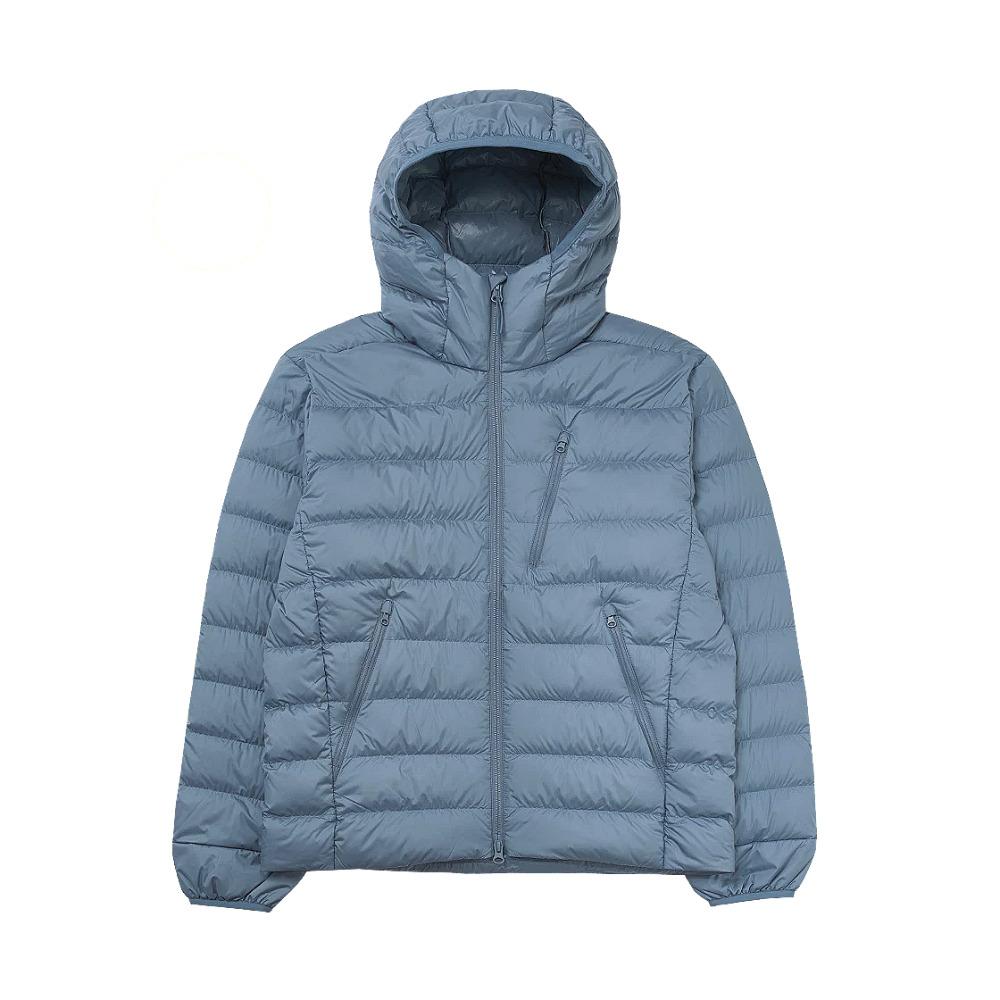 MUZINASTANDARD パディング シティー レジャー フーデッド ライトダウンジャケット ムーンブルー 軽量ダウン Musinsa