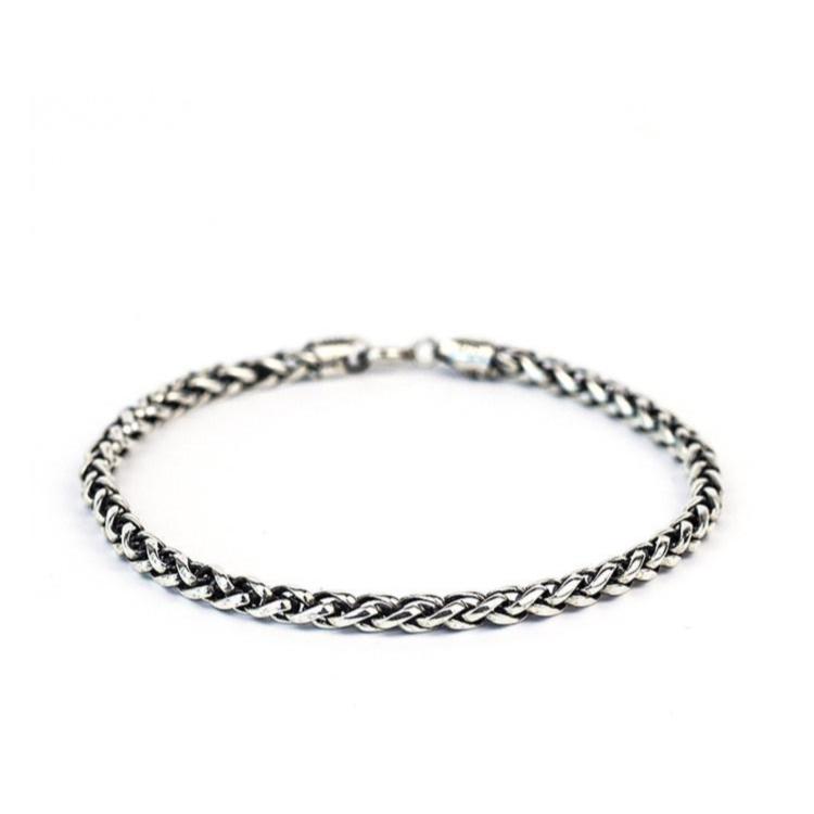 チェーンブレスレット メンズブレスレット アクセサリー ファッション メタル 純銀素材 ヴィンテージ加工 ラグジュアリースタイル デイリールック