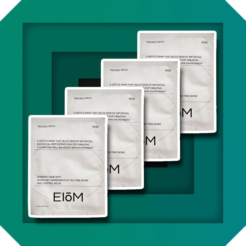 イオム トラブルパッチ マスクパック 皮脂吸着 角質除去 乳酸菌 自己購入 オリーブヤング 単品 4枚+バブルネット