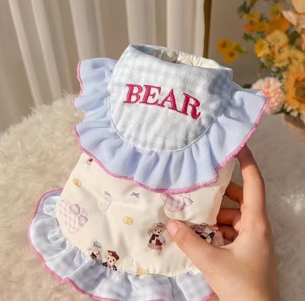 Newdays テディベア フリル ワンピース 犬服