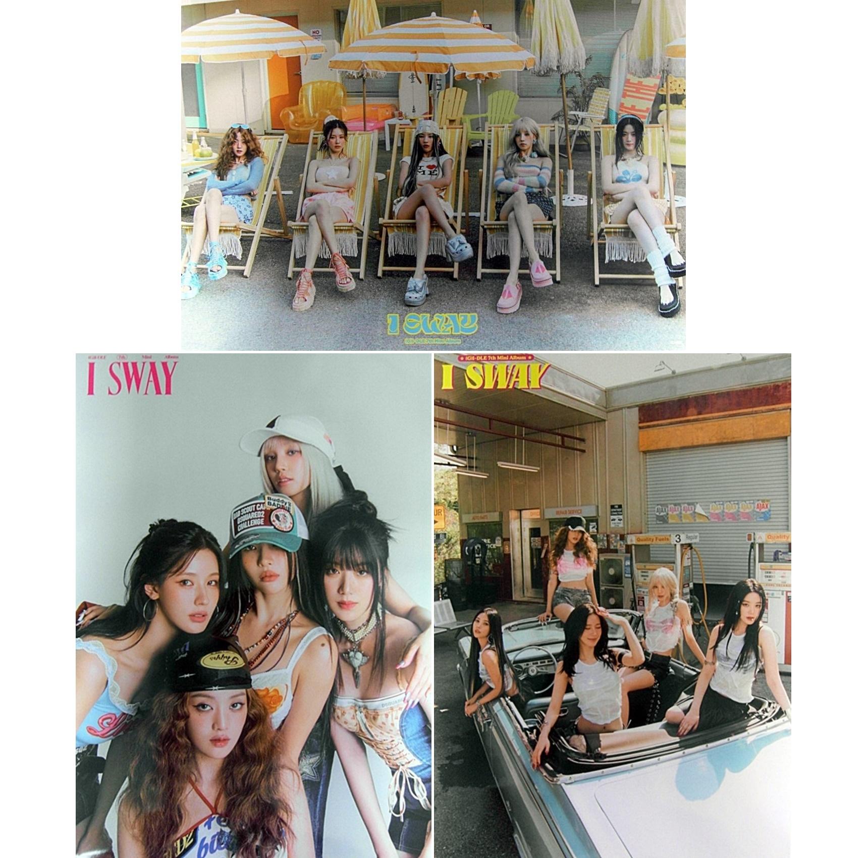 (ブロマイド3種+丸筒) (G)I-DLE I SWAY 3種ポスター