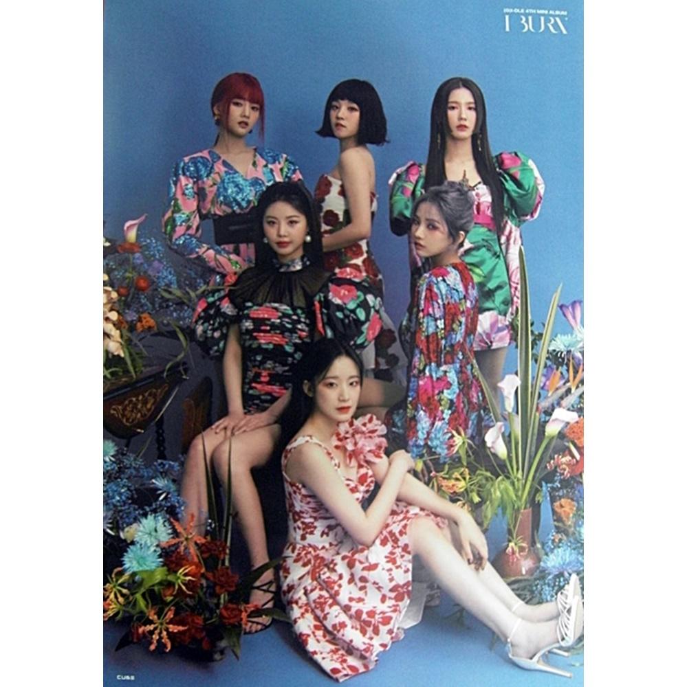 (ブロマイド1種+丸筒) (G)I-DLE I burn 花 ポスター