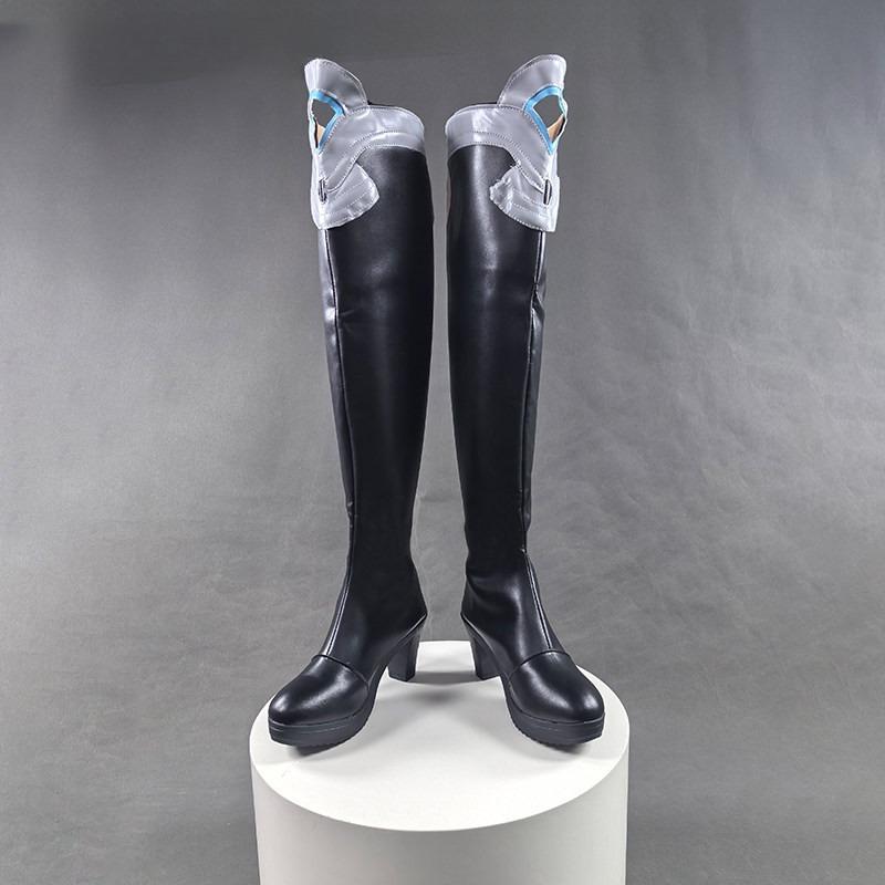 アークナイツ エンドフィールド 진천우(ジンチョンウ) ニーハイ ロングブーツ ブーツヒール ハイヒール シューズ コスプレ 小道具