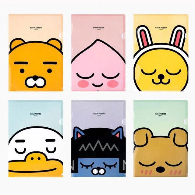 아이콘스 카카오프렌즈 카카오프렌즈 L홀더 화일 귀여운 캐릭터 화일 L자 파일