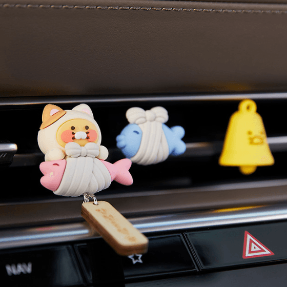 카카오프렌즈 安全運転 냥냥 チュンシギ 車載用 送風口 フィギュア 無事安寧 車載用 アクセサリー 新車祝い