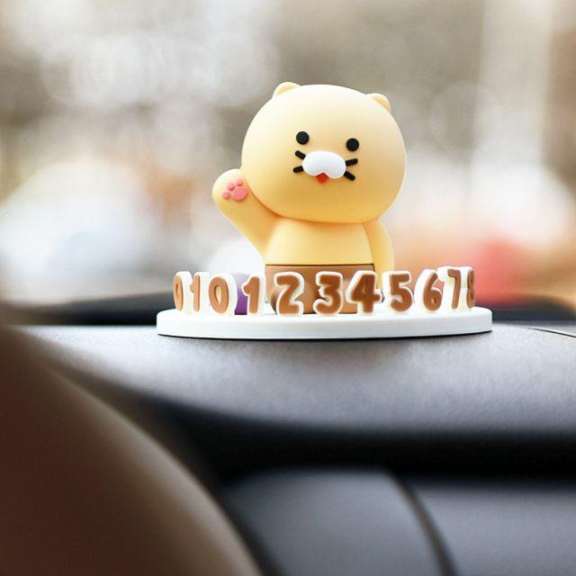 カ카오フレンズ チュンシギ フィギュア 車載用 駐車番号板