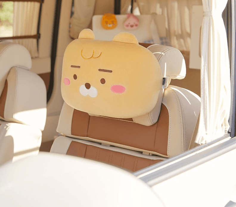 カ카오フレンズ ふわふわ 車載用 ネッククッション ライアン 首枕