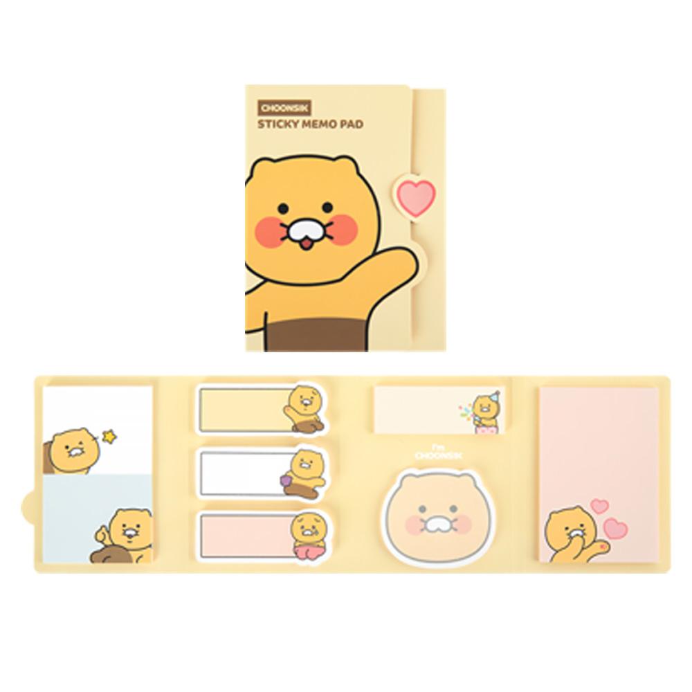 カ카오フレンズ 付箋 떡메모지 チュンシギ 4段付箋
