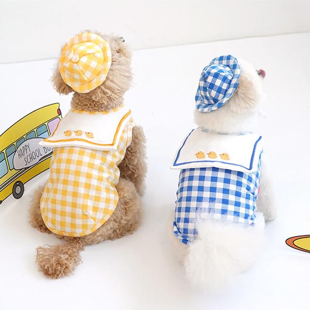 パリスドッグ 子犬幼稚園 Tシャツ+帽子セット 愛犬登園ルック スクールルック