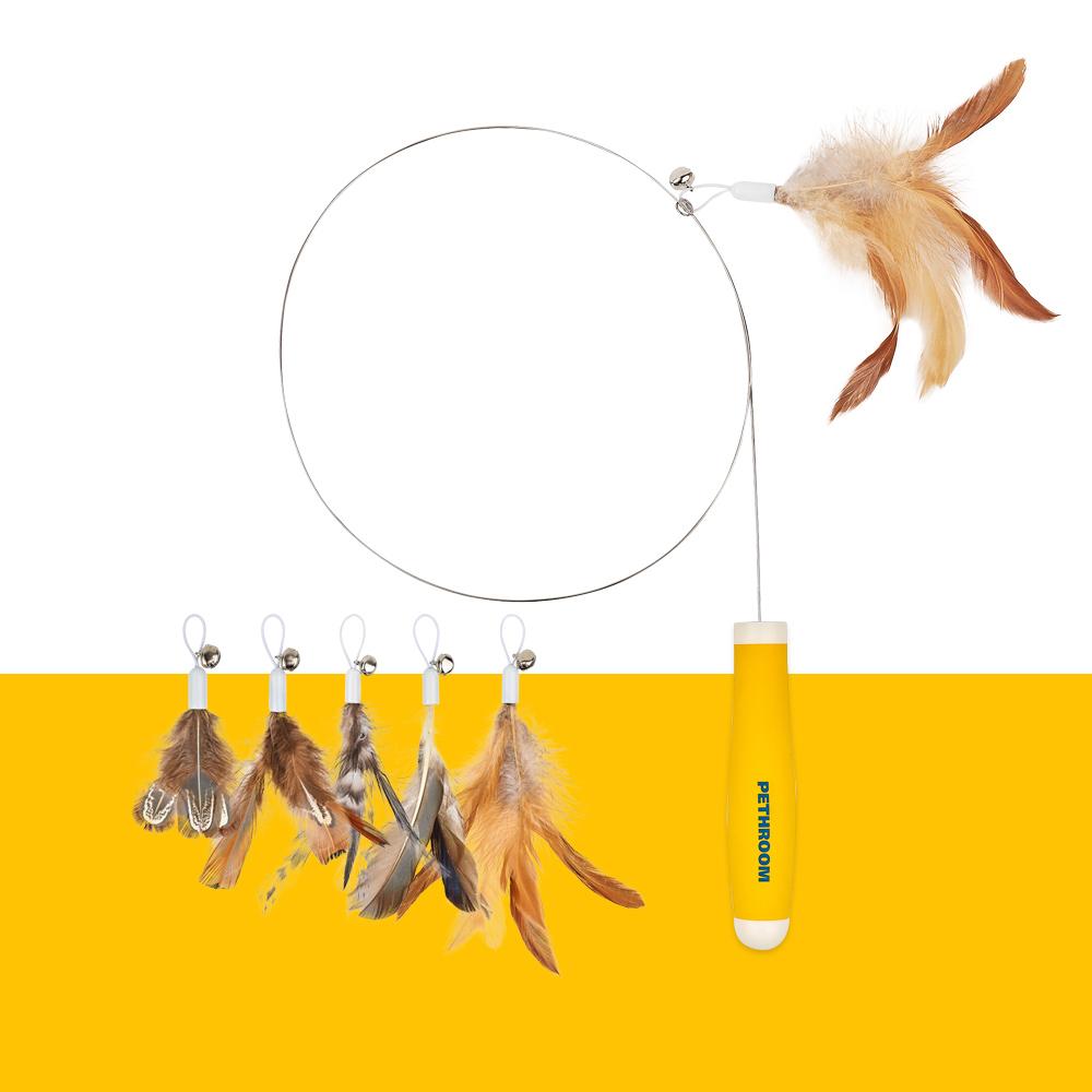 Pesroom ティーザー トイ 猫 おもちゃ 本体 + リフィルパック