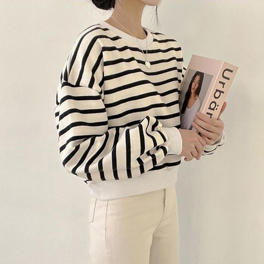 レディース 長袖 クロップTシャツ ストライプ トップス ストライプTシャツ クロップTシャツ レディースクロップ レディーストップス