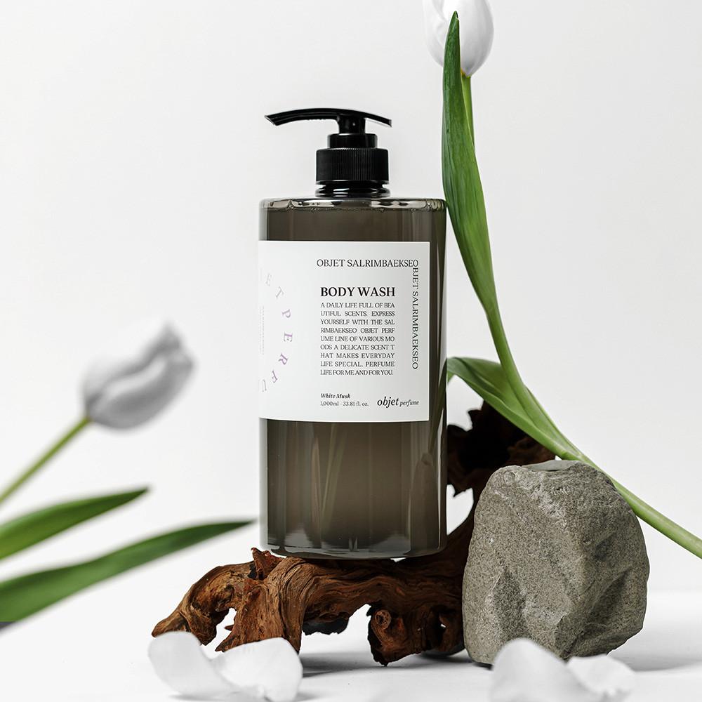 1+1 サルリムペクソ (サルリムペクソ) オブジェ パフューム ボディウォッシュ 1L ホワイトムスク 低刺激 香り良い シャワージェル ボディクレンザー