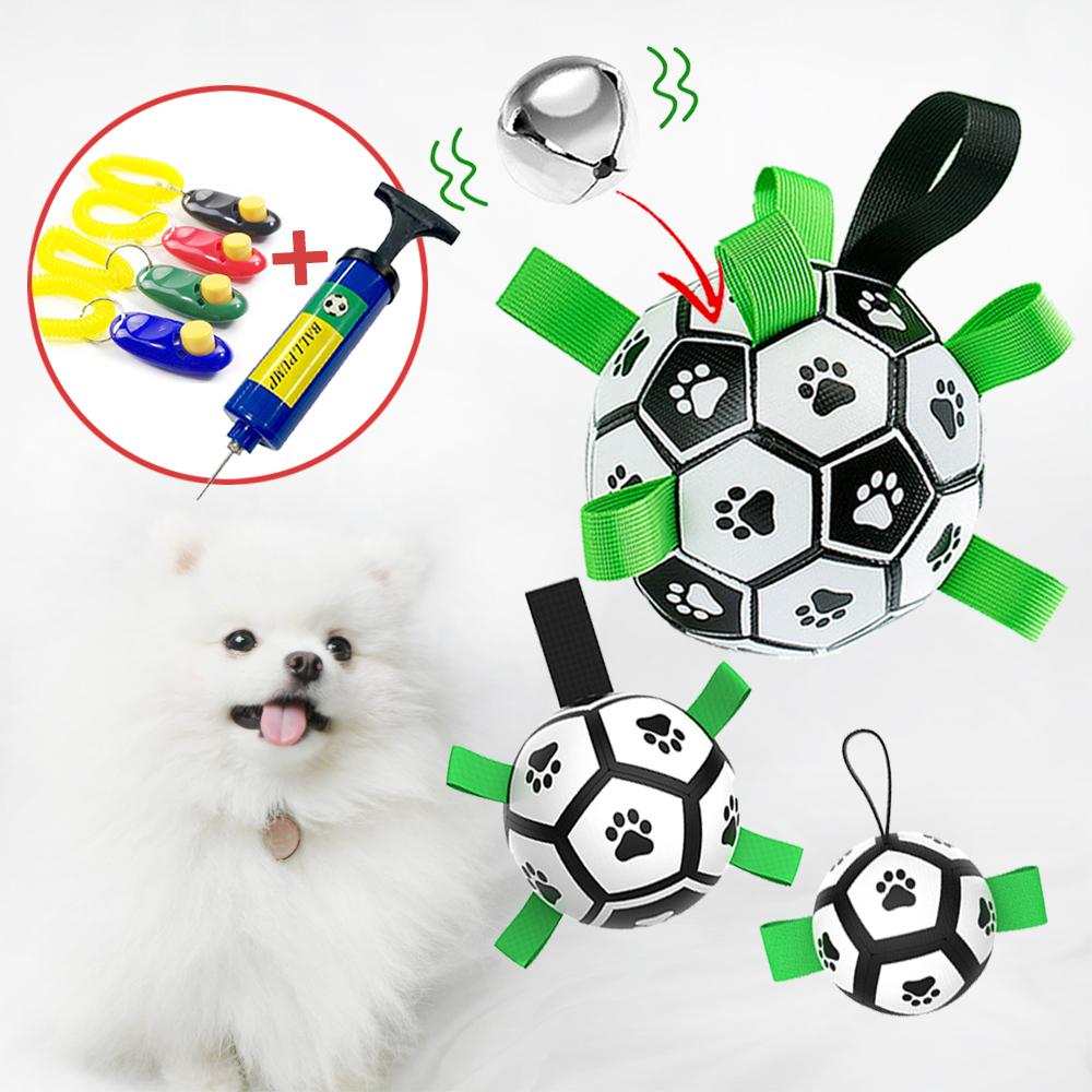 犬用 サッカーボール おもちゃ ボール 引っ張りっこ 訓練 ドギーボール 8cm