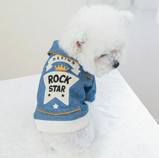 ニューデイズ スターデニムジャケット 犬服 l