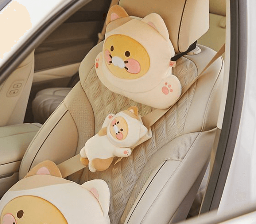 カカオフレンズ ニャンニャン猫 チュンシギ ネッククッション 車載用 ネックピロー 車装飾