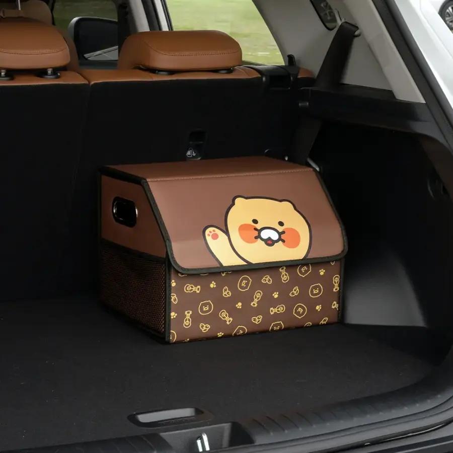 カカオフレンズ チュンシギ 小型クリア 車載用 トランク収納ボックス トランク整理ボックス 大容量折りたたみ収納ボックス