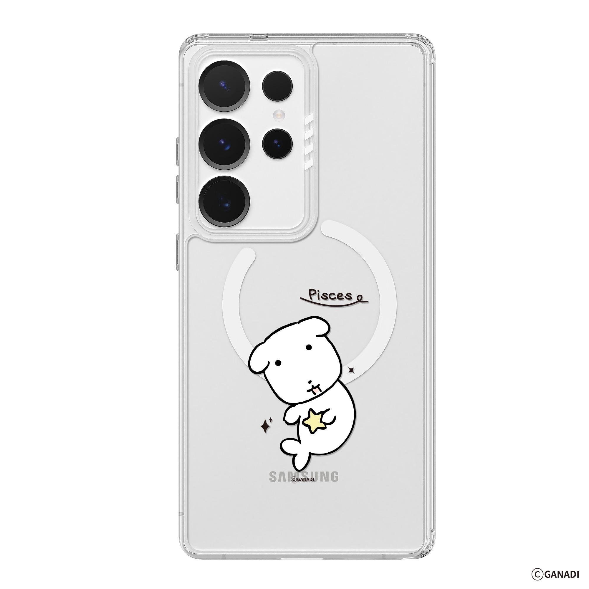 ガナディ GALAXY S25 Ultra クリスタルカラー 星座デザイン MagSafe 透明バンパー プラスケース