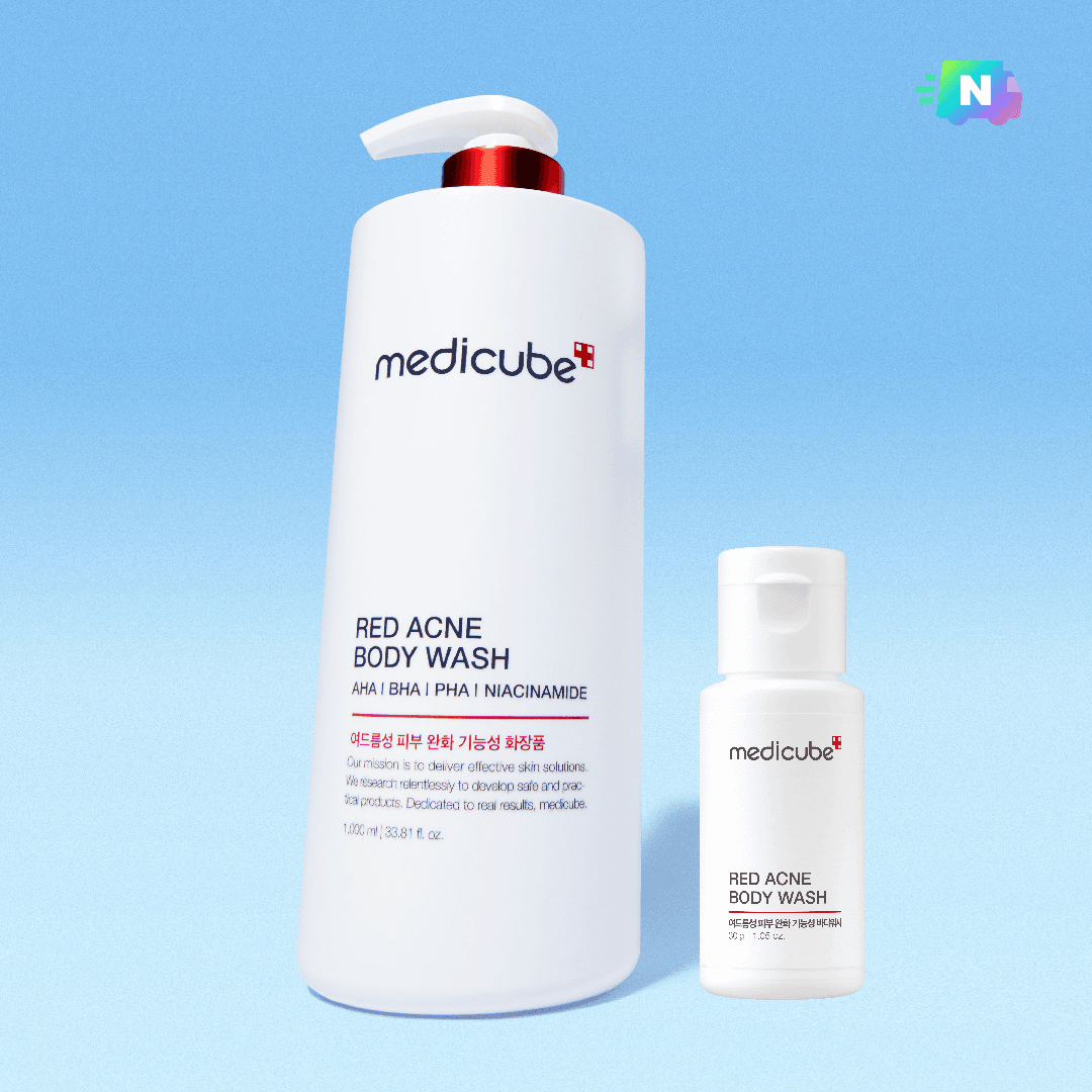 特大容量 メディ큐ブ レッド アクネ トラブル ボディウォッシュ 2.0 石鹸の香り, 1L, 1個