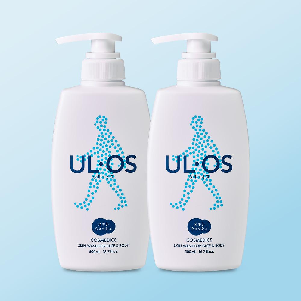 ウ ルオス スキンウォッシュ (男性用ボディウォッシュ) 無香料, 500g, 2個