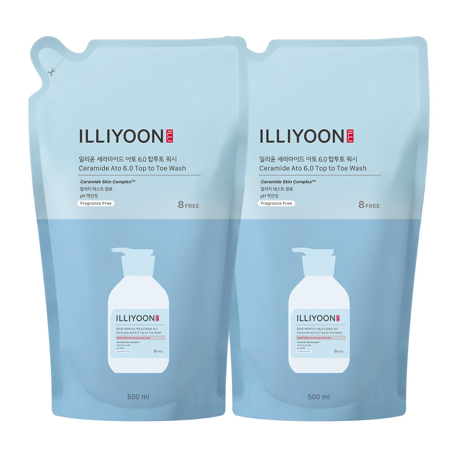 イリユン セラミド アト 6.0 トップトゥーートゥー オールインワン 弱酸性 ボディウォッシュ リフィル 500ml 2個入