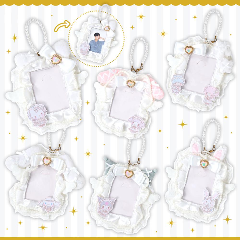 サンリオ ENJOY IDOL 純白天使 トレーディングフォトカード ストラップホルダー キーリング ハローキティ