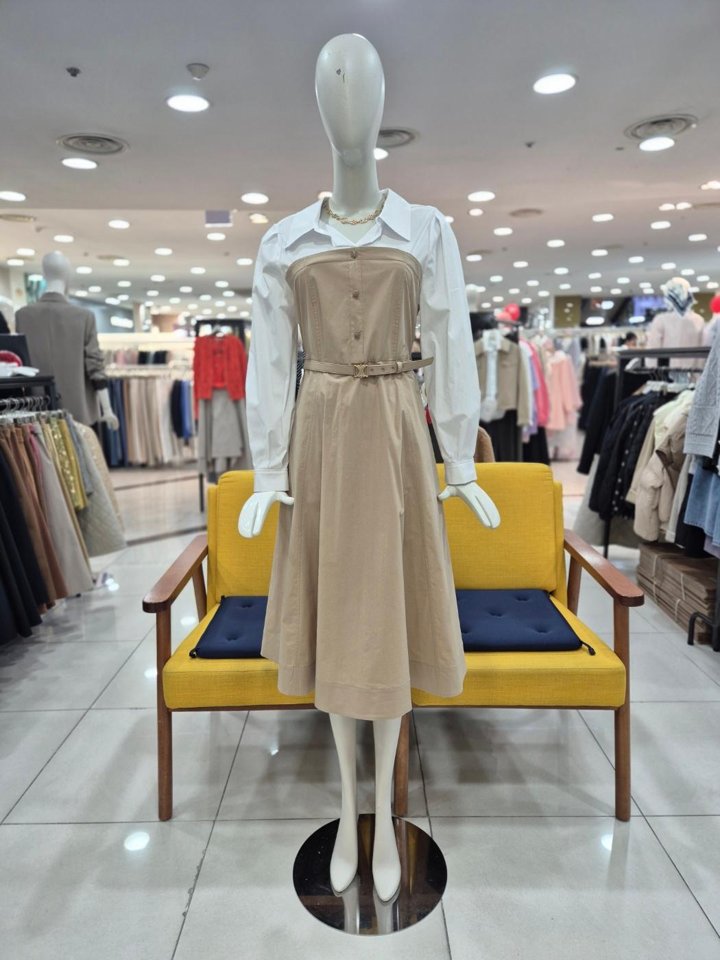 DEWL シャツレイヤード ワンピース L251PSE009