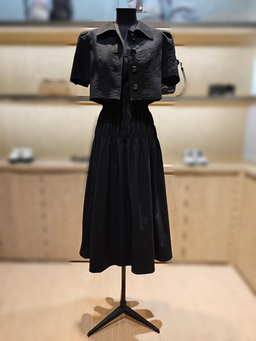 Sisley クロップドジャケット レイヤード ワンピース SAOPC543