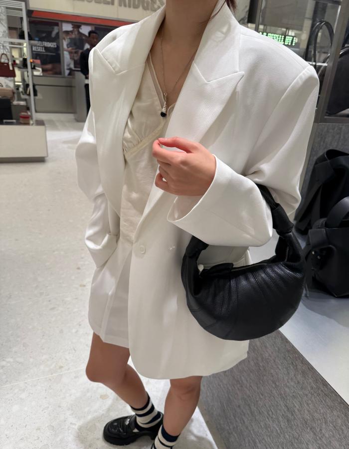 Lemaire ミニ フォーチュン クロワッサン バッグ グレインド ダークチョコレート BG0125 LL0018 BR490