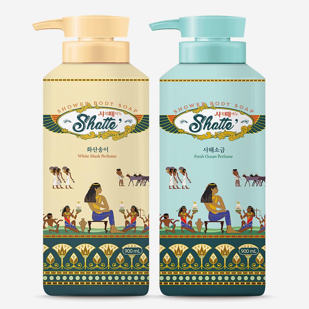 Mugunghwa（ムグンファ）シャワー石鹸 ボディウォッシュボトル 900ml 2個 (死海の塩/火山噴出物)