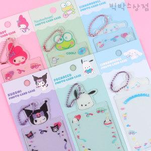 Sanrio 透明 PVC フォトカードケース 1p ポカケース キーホルダー キーリング バッグチャーム アルバム キャラクター アイドル 写真保管 Kuromi